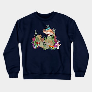 Frog and Toad Read Alice in Wonderland Crewneck Sweatshirt